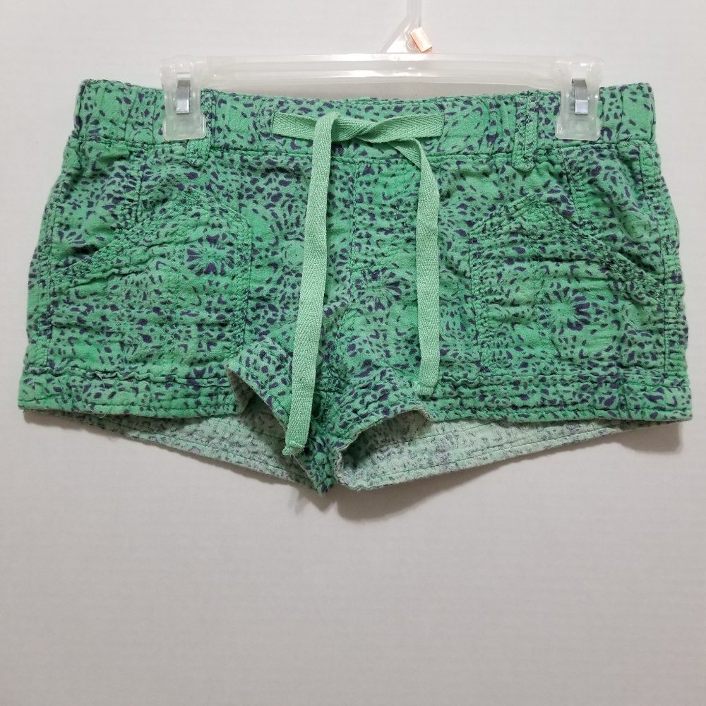 Mossimo shorts Small floral print elastic pull on waist drawstring 100% cotton
